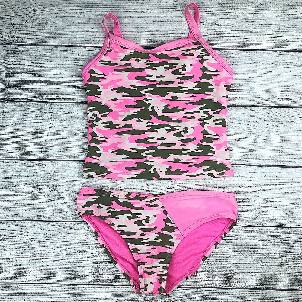 YMI Ms. America Pink Camo 2-Piece Tankini Swimsuit - Picture 2 of 8